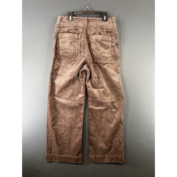 New Anthropologie Maeve Size 28 Petite Colette Cropped Corduroy Wide Leg Pants - Picture 4 of 10